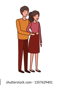 young couple avatar character