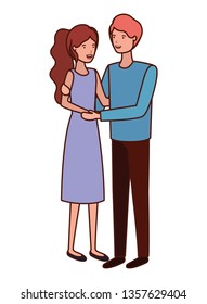 young couple avatar character