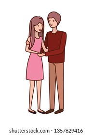 young couple avatar character