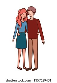 young couple avatar character