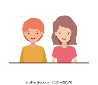 young couple avatar character