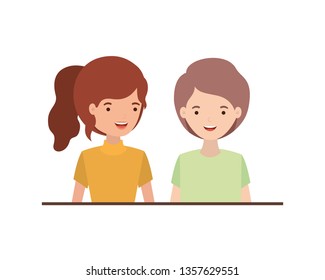 young couple avatar character