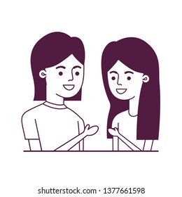 young couple avatar character