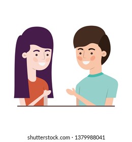 young couple avatar character