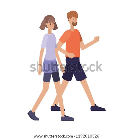 young couple avatar character
