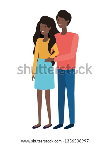 young couple avatar character