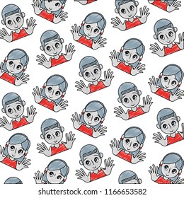 young couple avatar pattern