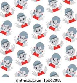 young couple avatar pattern