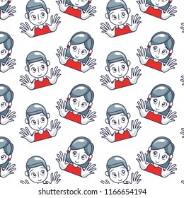young couple avatar pattern