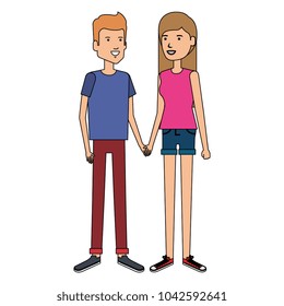 young couple avatars characters