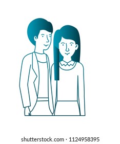 young couple avatars characters