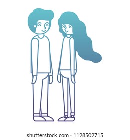young couple avatars characters