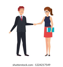young couple avatars characters