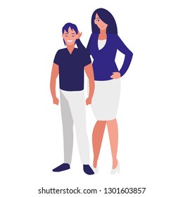 young couple avatars characters