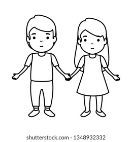 young couple avatars characters