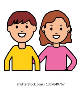 young couple avatars characters