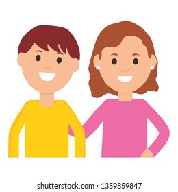 young couple avatars characters