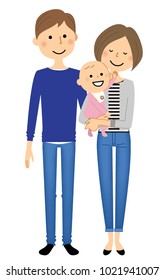 Young couple and baby