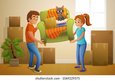 引っ越しイラスト のイラスト素材 画像 ベクター画像 Shutterstock