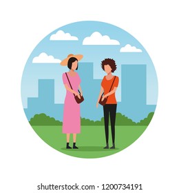 Young couple cartoon