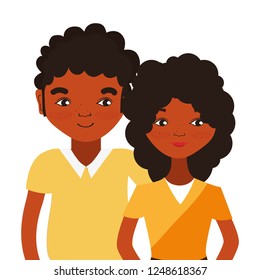 Young couple cartoon