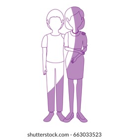 young couple cartoon