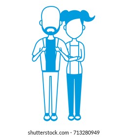 Young couple cartoon