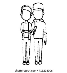 Young couple cartoon
