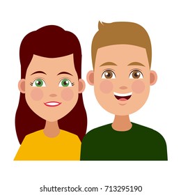 Young couple cartoon