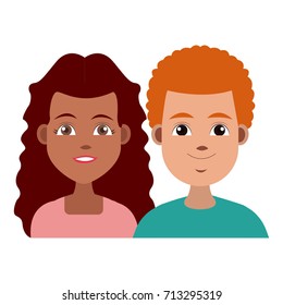 Young couple cartoon