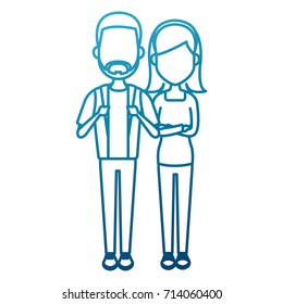 Young couple cartoon