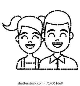 Young couple cartoon