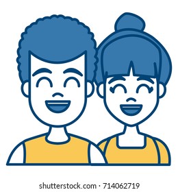 Young couple cartoon