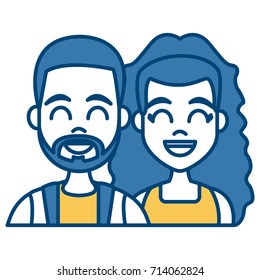 Young couple cartoon