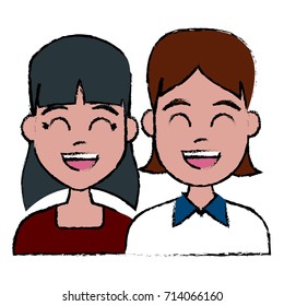 Young couple cartoon