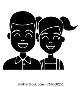 Young couple cartoon