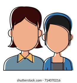 Young couple cartoon