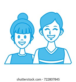 Young couple cartoon