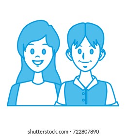 Young couple cartoon