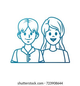 Young couple cartoon
