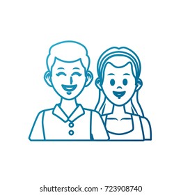 Young couple cartoon