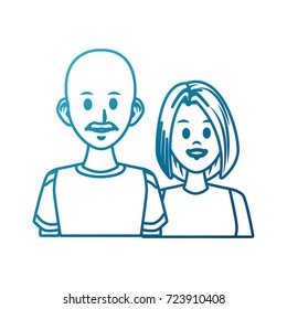 Young couple cartoon