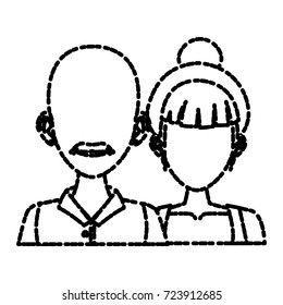Young couple cartoon