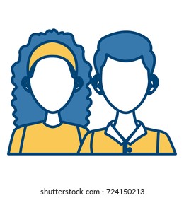 Young couple cartoon