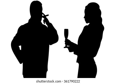 young couple celebrating