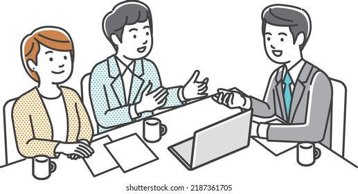 Young couple consulting an advisor