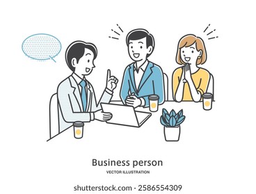 Young couple consulting with a male advisor