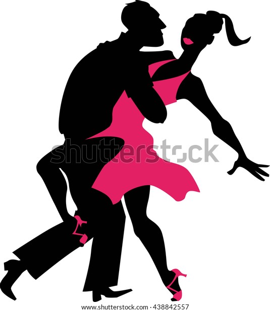 Young Couple Dancing Salsa Eps 8 Stock Vector (Royalty Free) 438842557 ...