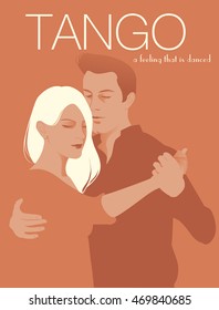Young couple dancing tango