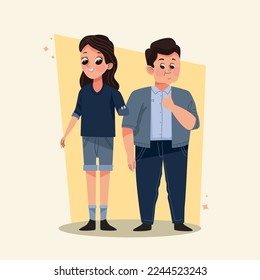 personajes de jóvenes parejas con discapacidad
